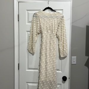 Chicwish Cream midi dress.